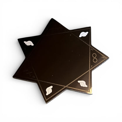 🇫🇷 Miroir Vintage TRINITY Noir 25 cm - MIROIR MON BEAU MIROIR