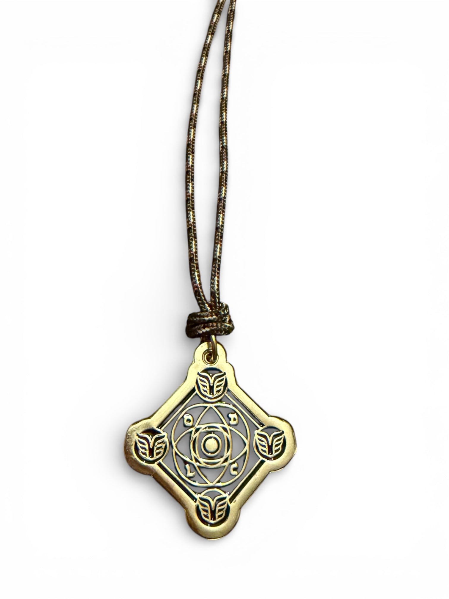 Koumaz — Collier Pendentif Talisman Kabbalistique | Œil de la Connaissance Édition Noir &amp; Or