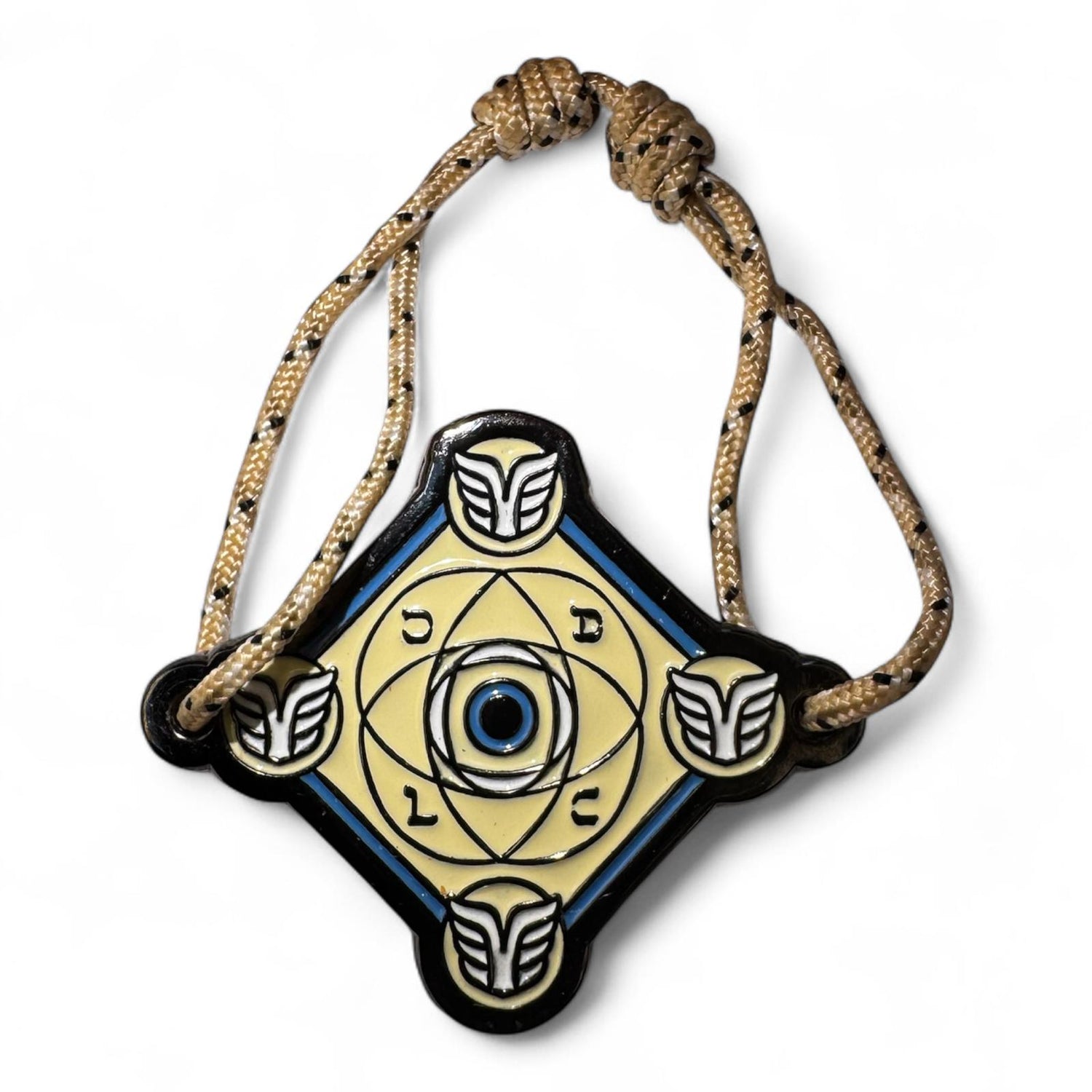 KOUMAZ Beige &amp; Blue - Bracelet Talisman Kabbalistique - Limited Edition