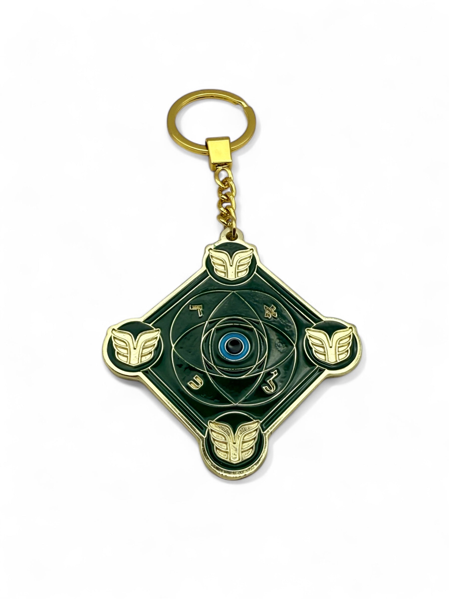Porte-clé Talisman Kabbalistique REMINISCENCE Green Emeraude &amp; Gold Limited Edition