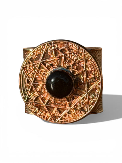 TRINITY — SCEAU SALOMONIEN ORDO TENEBRAE

Bronze — Pierre Obsidienne Noire