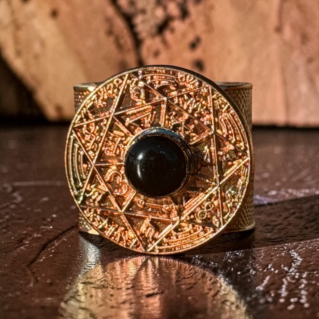 TRINITY — SCEAU SALOMONIEN ORDO TENEBRAE

Bronze — Pierre Obsidienne Noire