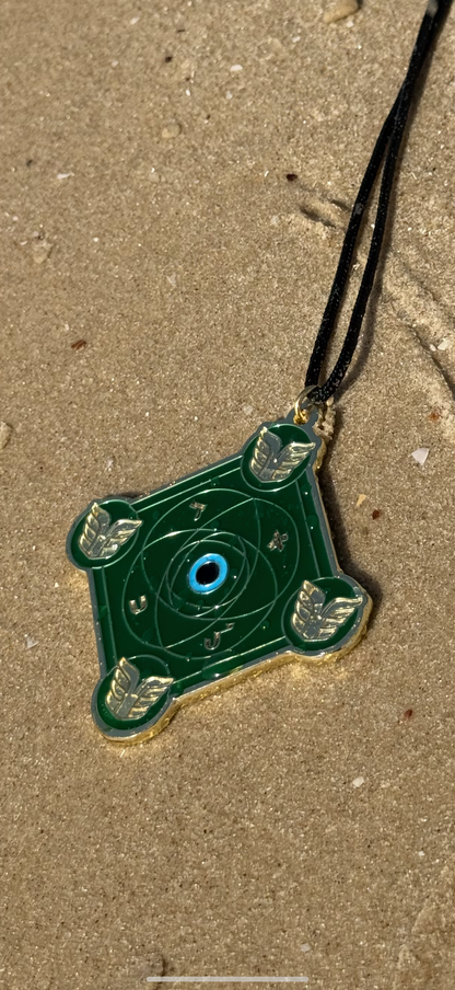 Talisman Kabbalistique REMINISCENCE Green Emeraude &amp; Gold Limited Edition