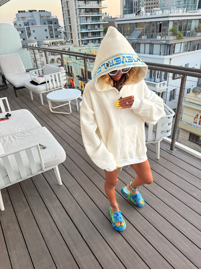 LE GOHEL Off-White &amp; Blue - Hoodie Limited Edition