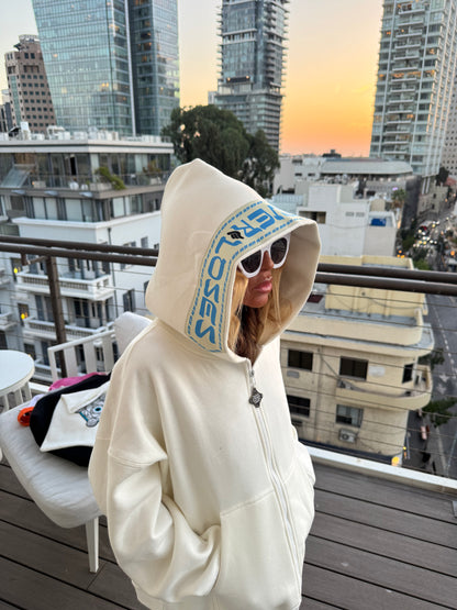 LE GOHEL Off-White &amp; Blue - Hoodie Limited Edition