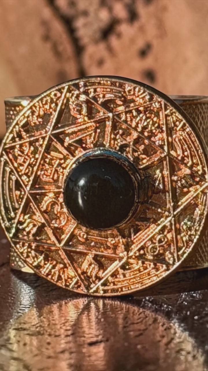 TRINITY — SCEAU SALOMONIEN ORDO TENEBRAE

Bronze — Pierre Obsidienne Noire