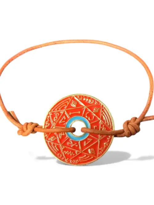 Bracelet Pentacle Kabbalistique Rouge & Or - Limited Edition