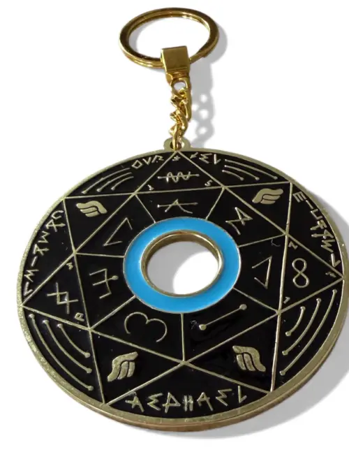 Porte-clé Pentacle Kabbalistique Noir & Or - Limited Edition