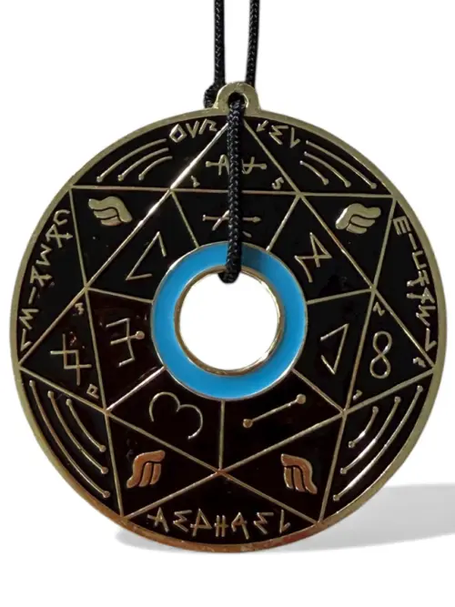 Pendentif Pentacle Kabbalistique Noir & Or - Limited Edition