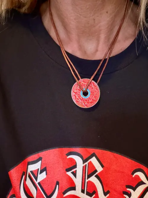 Collier Pentacle Kabbalistique Rouge & Or - Limited Edition