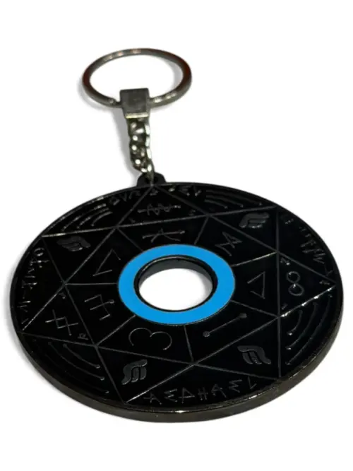 Porte-clé Pentacle Kabbalistique Noir & Turquoise - Limited Edition
