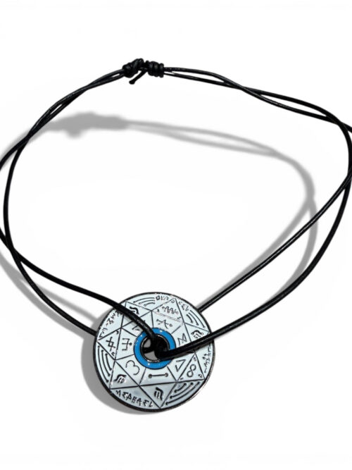 Collier Pentacle Kabbalistique TRINITY TSAMID "Alba" White & Turquoise - Limited Edition