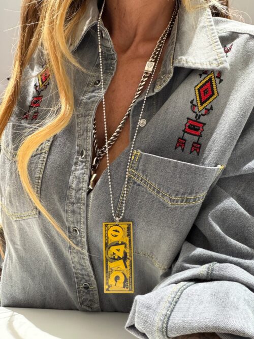 Pendentif SHEFA Full Yellow – Chaîne militaire - Édition Mythique de L'Oeil de la Connaissance - Limited Edition