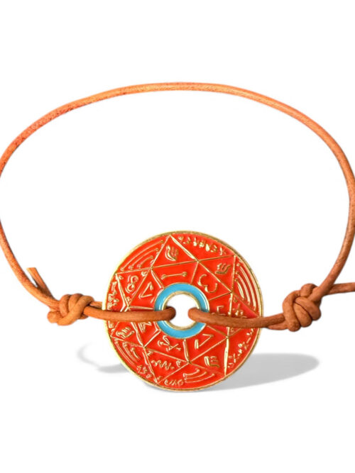 Bracelet Pentacle Kabbalistique TRINITY TSAMID Red & Gold - Limited Edition