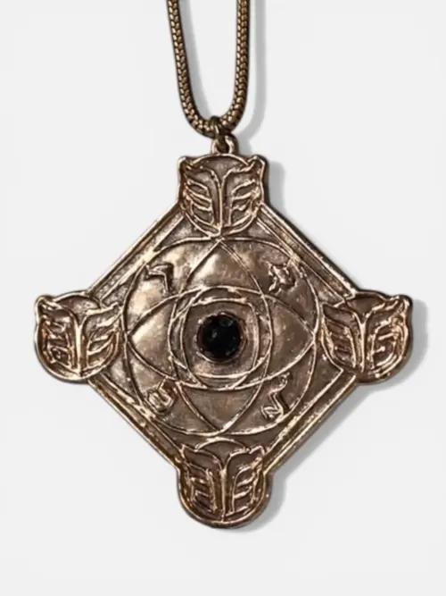 ⚫🜃 DIN NEHOSHATalisman Kabbalistique & MystiqueLaiton / Bronze · Obsidienne Noire