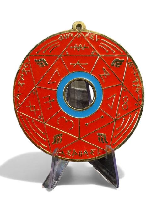 Chevalet Pentacle TRINITY Red & Gold - La roue des 7 sceaux - Édition signée de la main de la CONNAISSANCE - Limited Edition