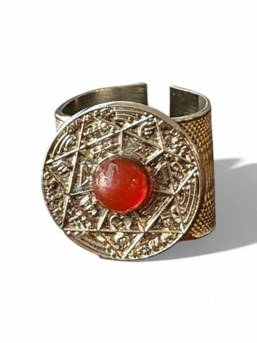 TRINITY BLOOD AXIS — Sceau salomonien de l’Alliance incarnée | Silver — Agate Rouge