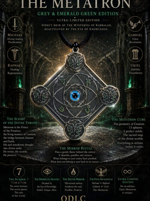 Pendentif Talisman kabbalistique THE METATRON Gray & Emeralde Green -  Limited Edition