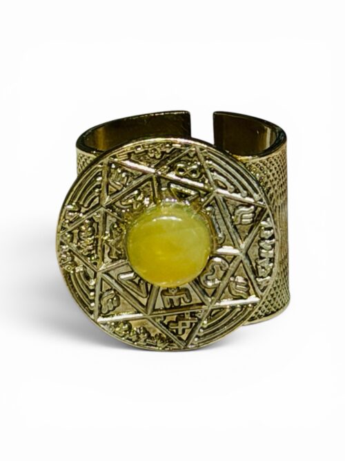 SIGIL SALOMONIEN DE LA CONNAISSANCE INCARNÉE-Gold Edition – Yellow Opal