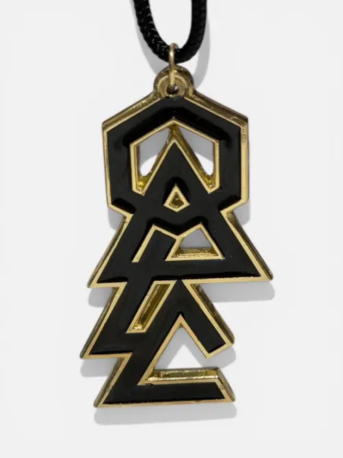 Netzah - Bouclier déployé kabbalistique sceau Salomonien de victoire & d'autorité - Black Gold