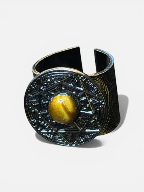 Trinity Tiger ( black - Oeil de tigre ) Sceau Salomonien de la souveraineté & de la force maîtrisée