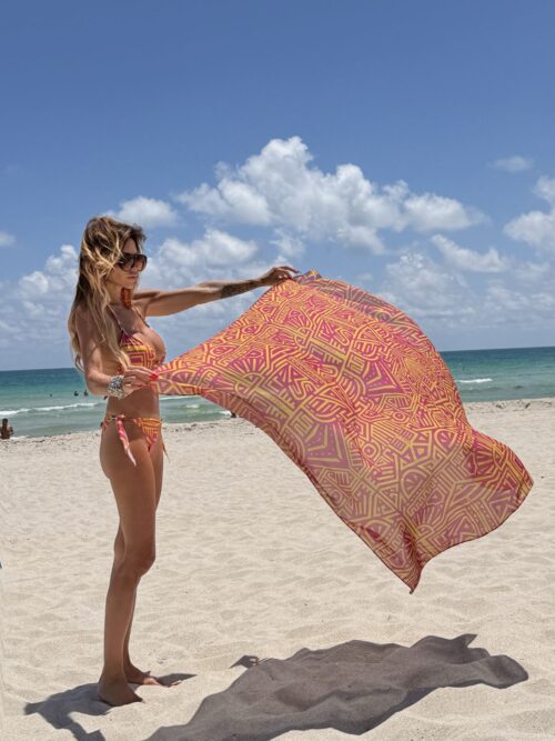 MAAYANS COLLECTION - Prayer Schwal Framboise & Jaune solaire - Édition limitée