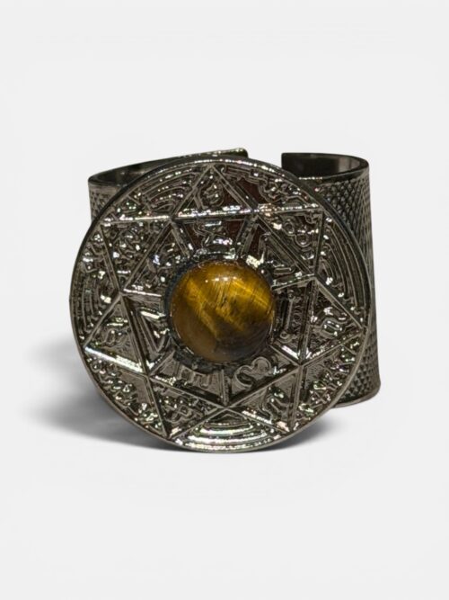 TRINITY AURUM  SCEAU SALOMONIEN DU REGARD SOUVERAIN- Oeil du tigre / Silver