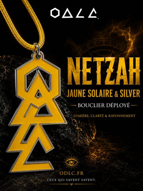 NETZAH JAUNE SOLAIRE & SILVER — BOUCLIER DÉPLOYÉ - LUMIÈRE, CLARTÉ & RAYONNEMENT