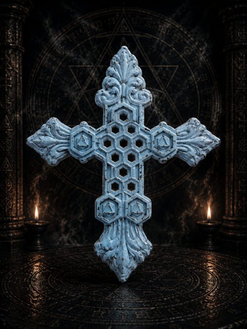 CROIX SALOMONIENNE WHITE EDITIONLE PENTACLE KABBALISTIQUE DES CINQ PORTES DU CIEL- ŒIL  DE LA CONNAISSANCE