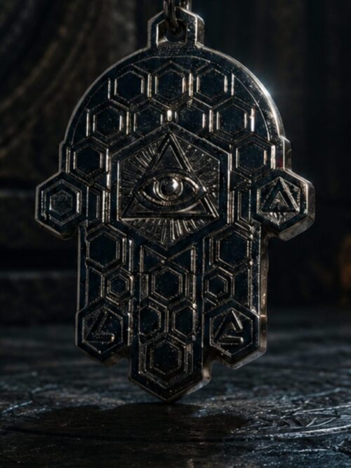 YAD SILVER — LA MAIN DE LA CONNAISSANCE
PENTACLE SALOMONIEN DE PROTECTION, DE TRANSMISSION ET DE DISCERNEMENT
ŒIL DE LA CONNAISSANCE