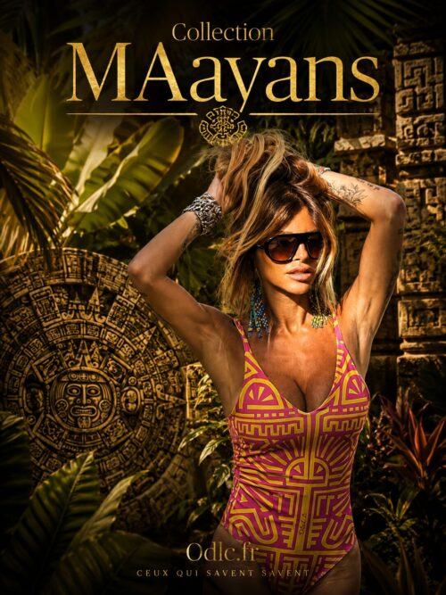 MAAYANS — Maillot de Bain Une Pièce Framboise et Jaune Edition