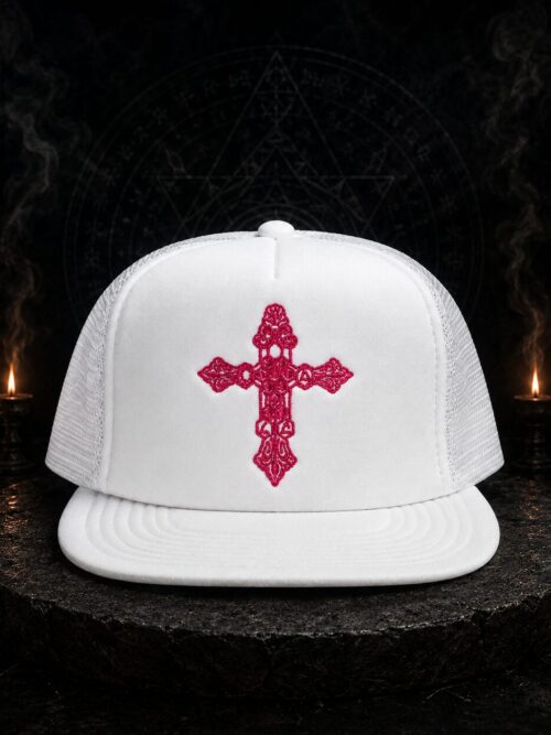 TRUCKER HAT SALOMON CROSS WHITE & FRAMBOISE