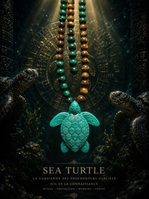 MAAYANS SEA TURTLE – TIGER’S EYE & GREEN TIGER’S EYE EDITION- ÉDITION HEPTADE