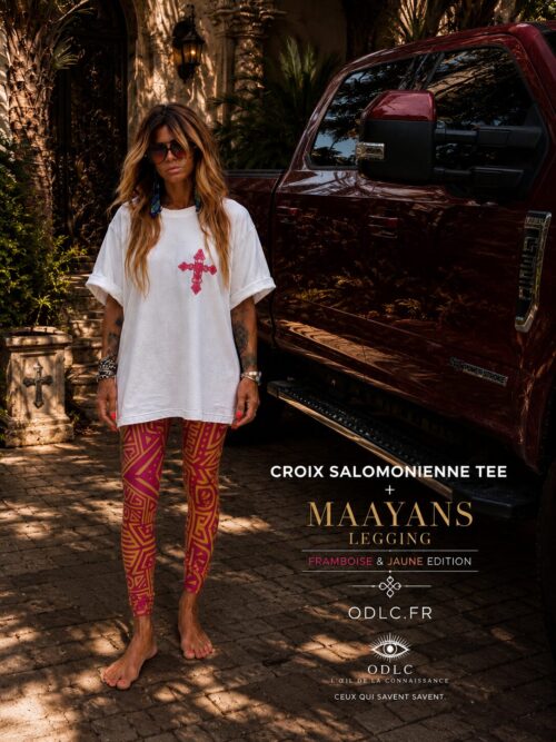 CROIX SALOMONIENNE TEE + MAAYANS LEGGING — FRAMBOISE & JAUNE EDITION