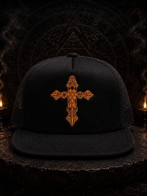 TRUCKER HAT SALOMON CROSS BLACK & ORANGE