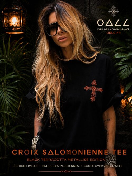 CROIX SALOMONIENNE TEE — BLACK TERRACOTTA MÉTALLISÉ EDITION