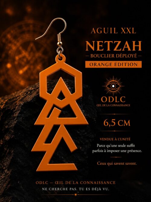 AGUIL XXL NETZAH — Bouclier Déployé ORANGE Edition-6,5 cm