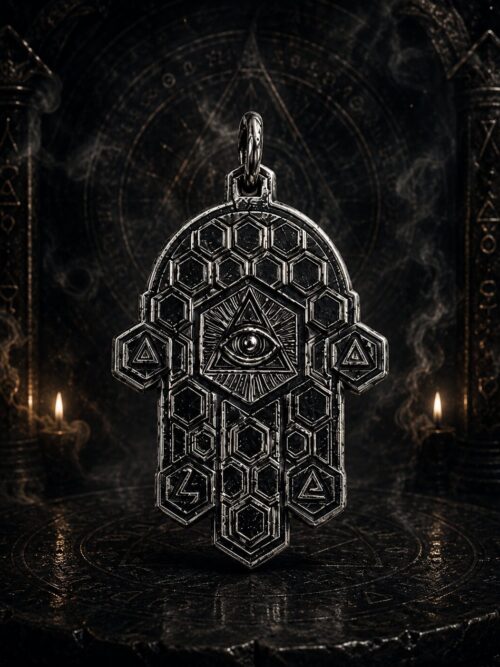 YAD SILVER — LA MAIN DE LA CONNAISSANCE PENTACLE SALOMONIEN DE PROTECTION, DE TRANSMISSION ET DE DISCERNEMENT ŒIL DE LA CONNAISSANCE