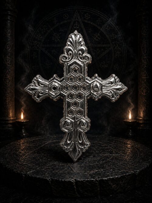 CROIX SALOMONIENNE — SILVER EDITION LE PENTACLE KABBALISTIQUE DES TEMPS D’ÉPREUVE ŒIL DE LA CONNAISSANCE