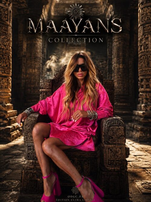 MAAYANS — DYNASTY SATIN SHIRT DRESS EDITION PINK 
Édition Ultra Limitée — Couture Parisienne • Fait Main •