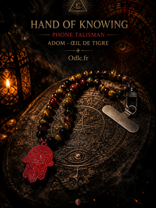 HAND OF KNOWING - PHONE TALISMAN - ADOM - ŒIL DE TIGRE