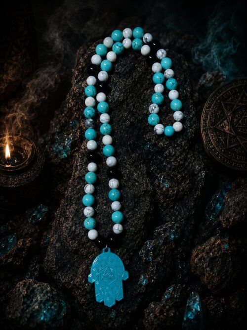 YAD TURQUOISE — TURQUOISE HOWLITE OBSIDIAN EDITION
LA MAIN DE LA CONNAISSANCE
SCEAU SALOMONIEN DE LA CONNAISSANCE & DE L’ÉVEIL