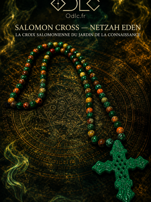 SALOMON CROSS — NETZAH EDEN
La Croix Salomonienne du Jardin de la Connaissance•5 cm• PENTACLE KABBALISTIQUE.