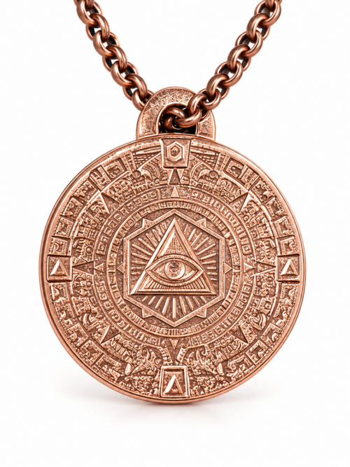 OLLIN — THE EYE OF TIME
THE ETERNAL DAWN
L’AUBE ÉTERNELLE
5 CM — PENTACLE KABBALISTIQUE — OR ROSE