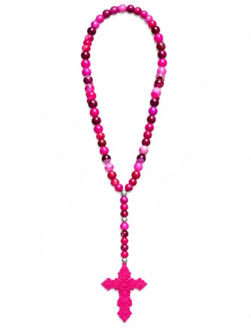 SALOMON CROSS — ROSE OF EDEN
LE CHAPELET SALOMONIEN DES TEMPÊTES ÉMOTIONNELLES
HARMONIE • RETOUR AU CENTRE • APAISEMENT SYMBOLIQUE
Croix Salomonienne 5 cm • Agates Roses Facettées semi-précieuses • Édition ROSE OF EDEN